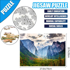 RECHIATO Yosemite National Park scene inspires focused puzzle sessions.