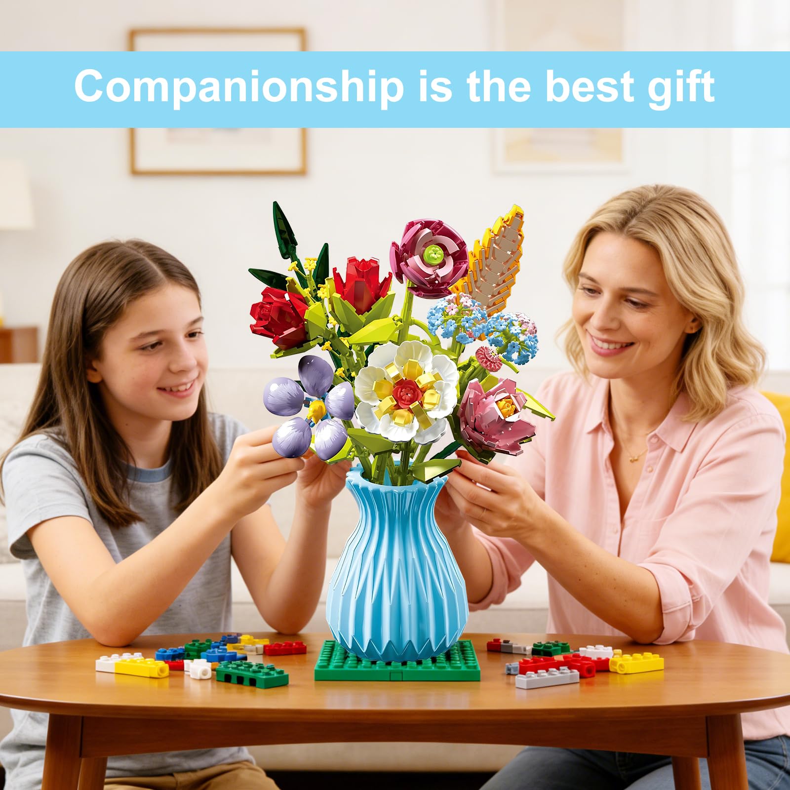 RECROQUO artificial wildflower blossoms for long-lasting home decor