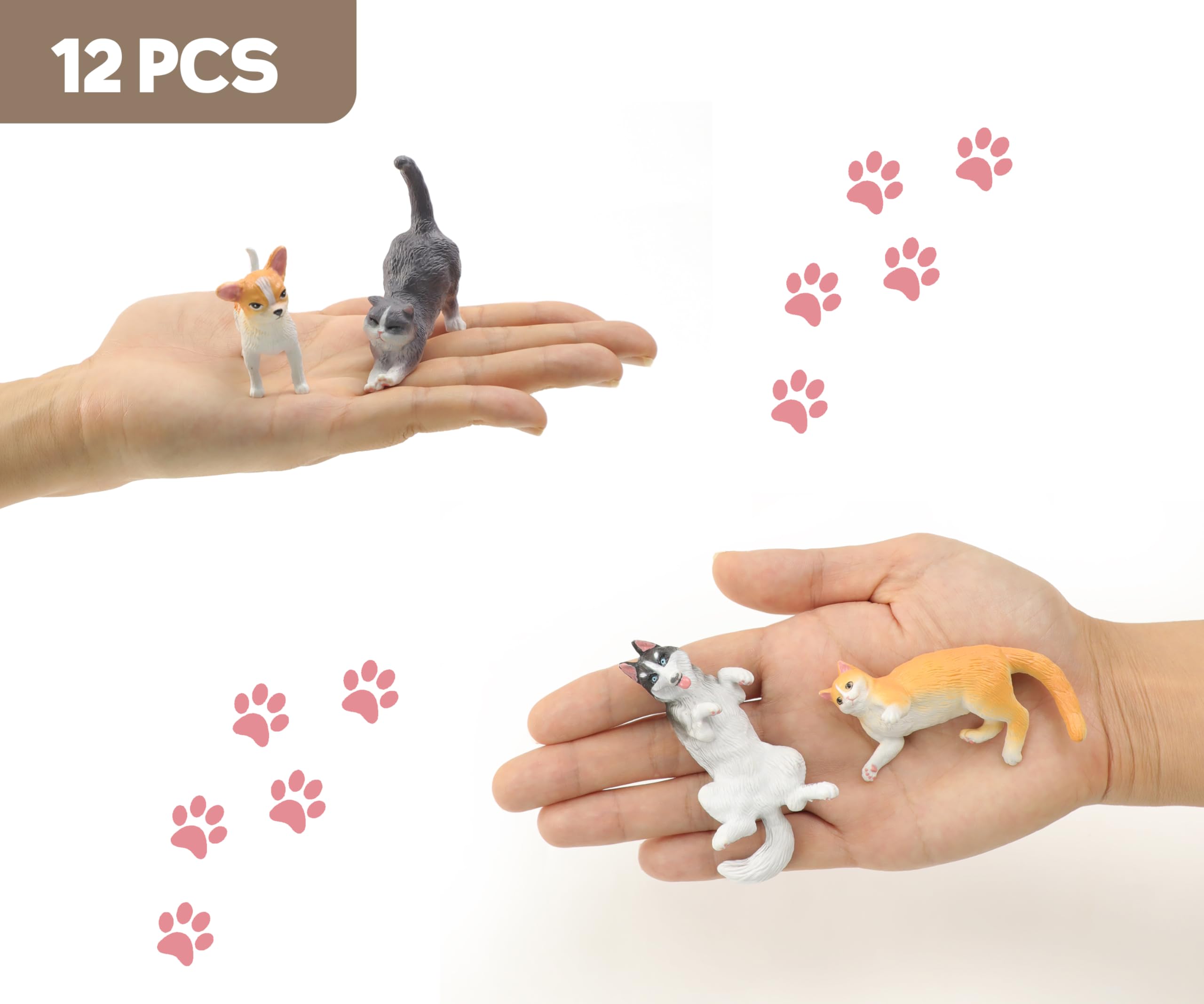 RECUR hand-painted mini pet figures for imaginative play and display