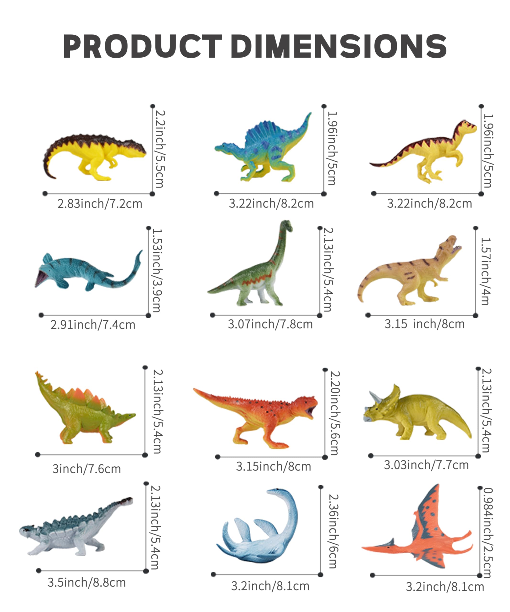 RECUR Stegosaurus dino figurine with colorful detailing for imaginative storytelling