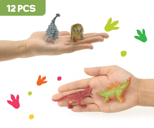 RECUR Triceratops mini figurine, durable hand-painted figure for play and display