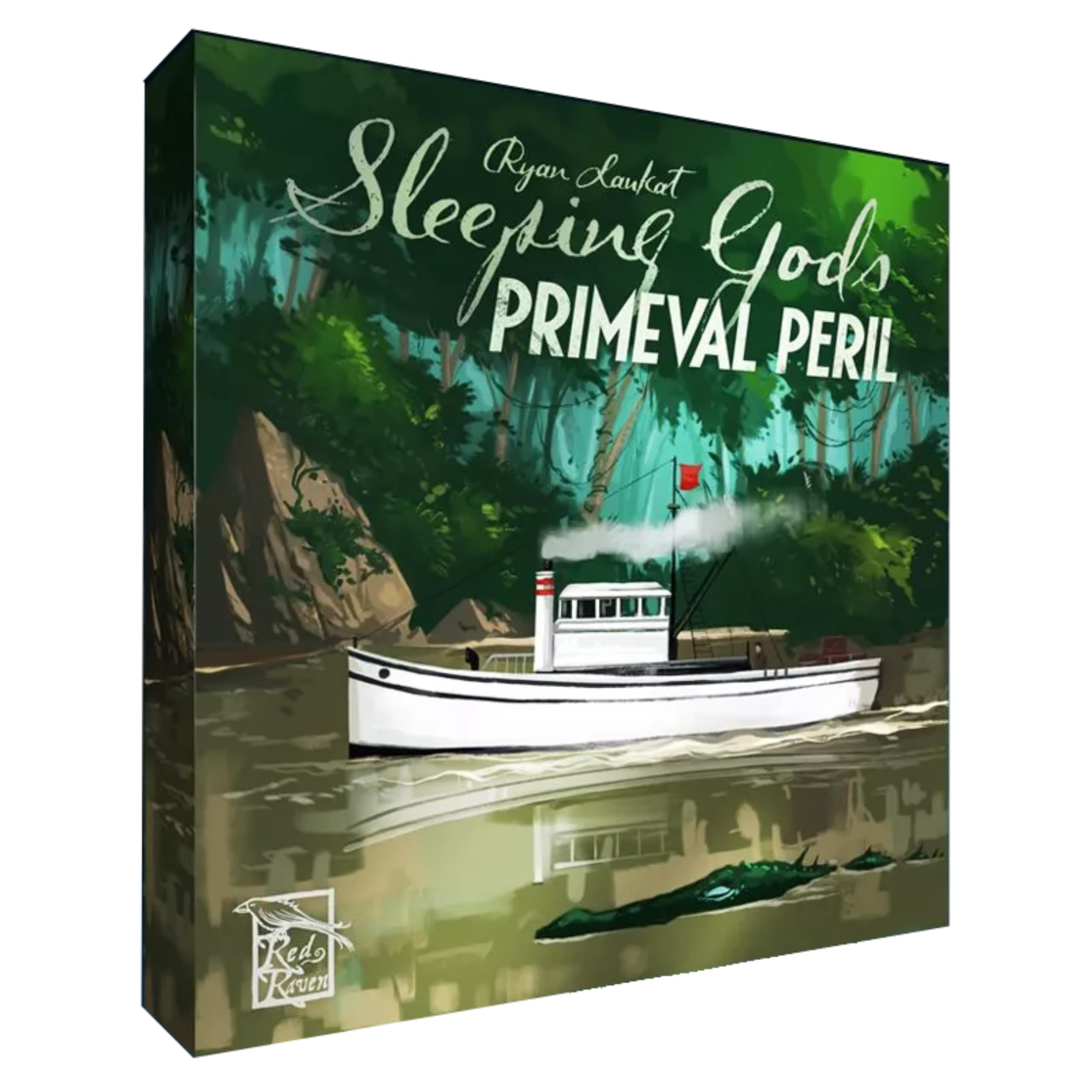 Red Raven Sleeping Gods Primeval Peril river map highlights exploration opportunities and tense decisions.