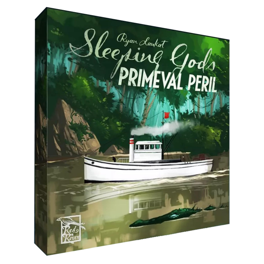 Red Raven Sleeping Gods Primeval Peril river map highlights exploration opportunities and tense decisions.