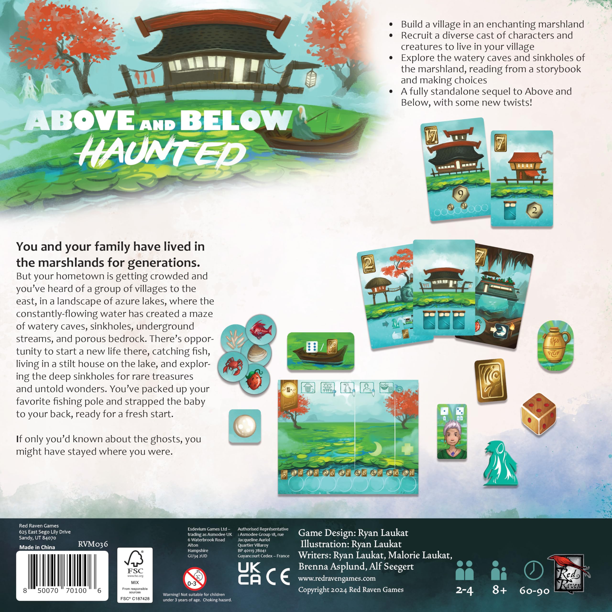 Red Raven Above and Below: Haunted village-building cards and resources support strategic planning