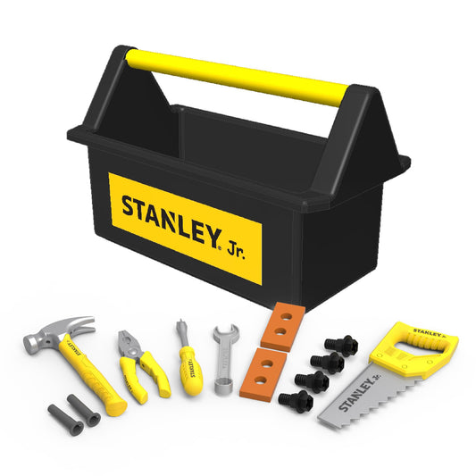 Red Toolbox 18-piece toy tool set ready for tiny hands and creative projects.
