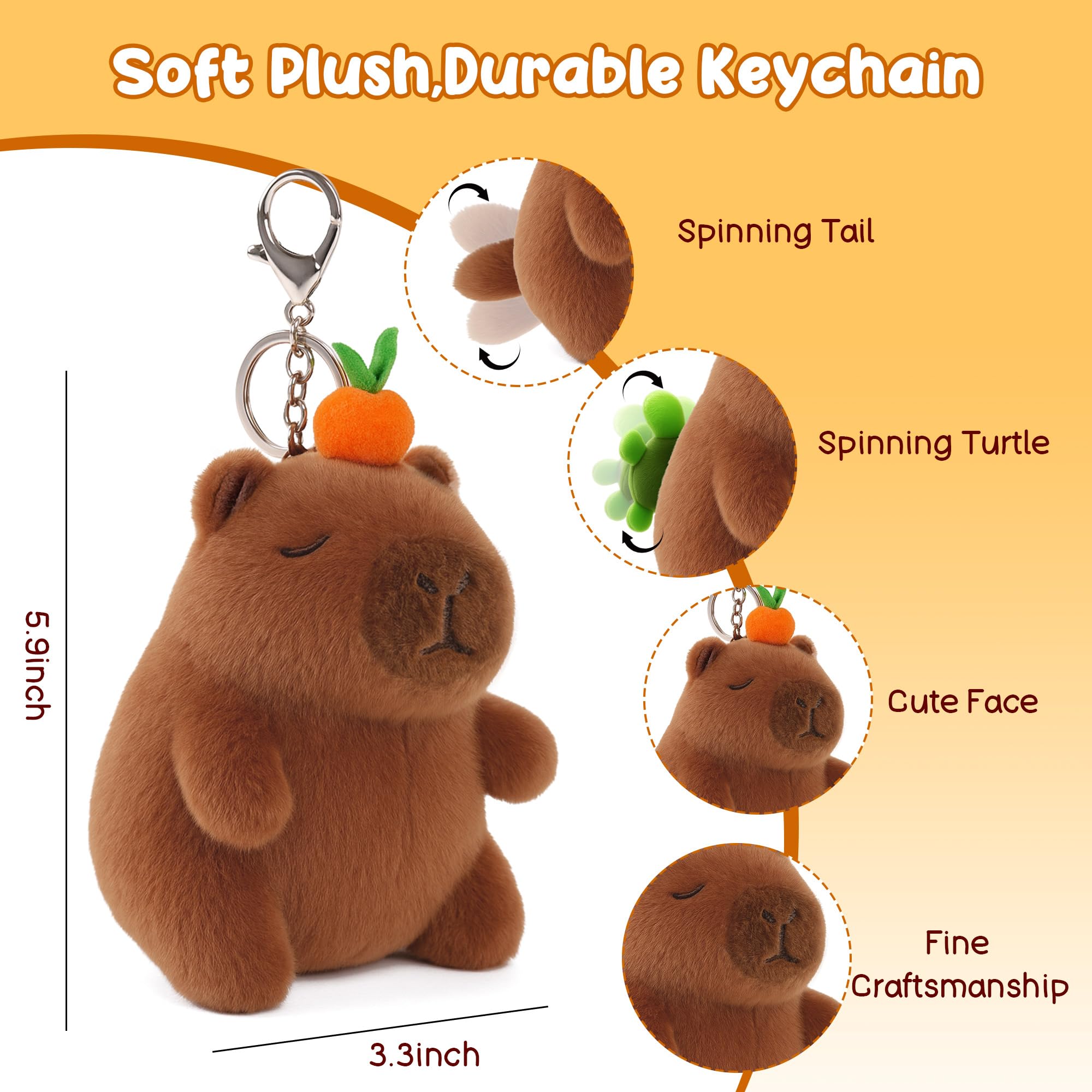 Redaica Capybara keychain arrives ready as a gift.