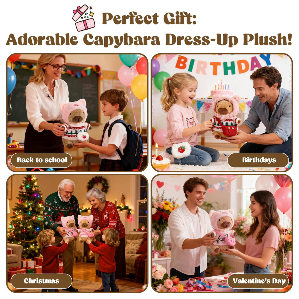 redaica capybara plush with sweaters invites cozy pretend dressing sessions