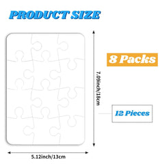 REDANHA blank puzzle with 12 pieces pre-assembled for quick transfers