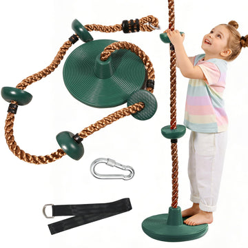REDCAMP climbing rope swing seat close-up shows textured grip for safe play