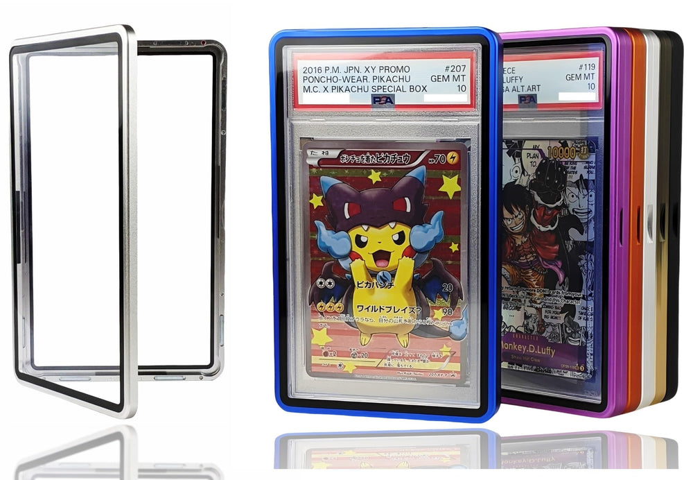 RedCap SlabArmor magnetic aluminum frame protects PSA cards from scratches.