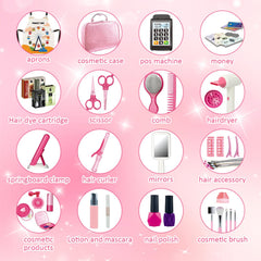 RedCrab Kids Beauty Salon Kit storage bag inside keeps all accessories neatly organized.