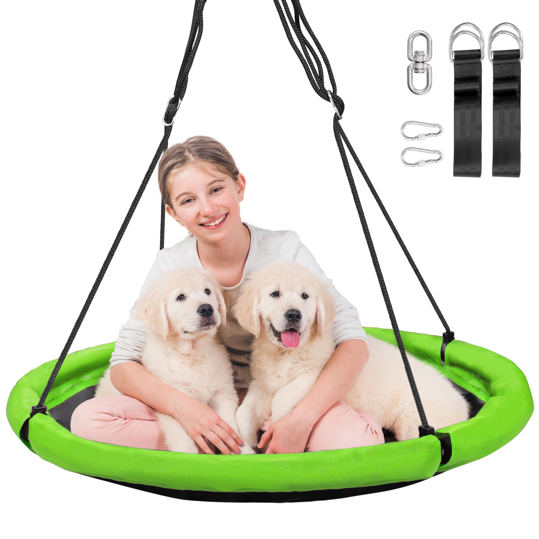 RedSwing 40-inch flying saucer swing ready for outdoor play in the yard