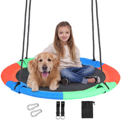 RedSwing 43-inch rainbow tree swing for backyard fun.