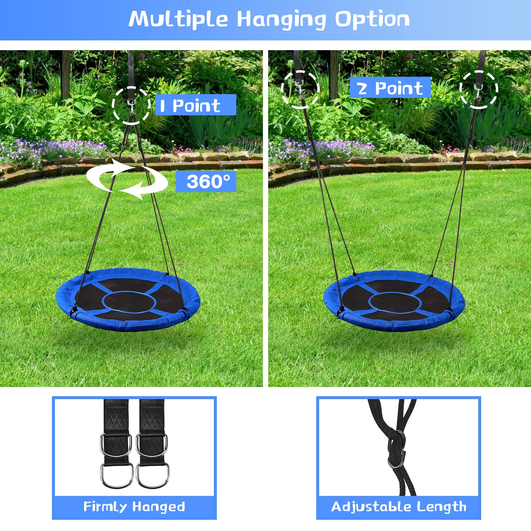 RedSwing adjustable height rope demonstrates flexible setup for growing kids