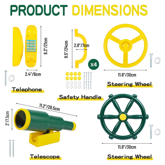 RedSwing pirate ship wheel green enhances imaginative steering play