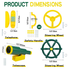 RedSwing pirate ship wheel green enhances imaginative steering play