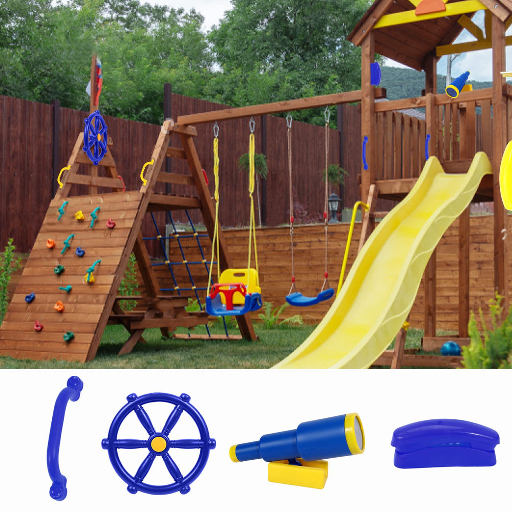 RedSwing easy install kit, quick setup for backyard playground accessories.