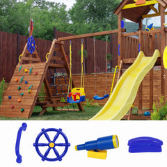 RedSwing easy install kit, quick setup for backyard playground accessories.