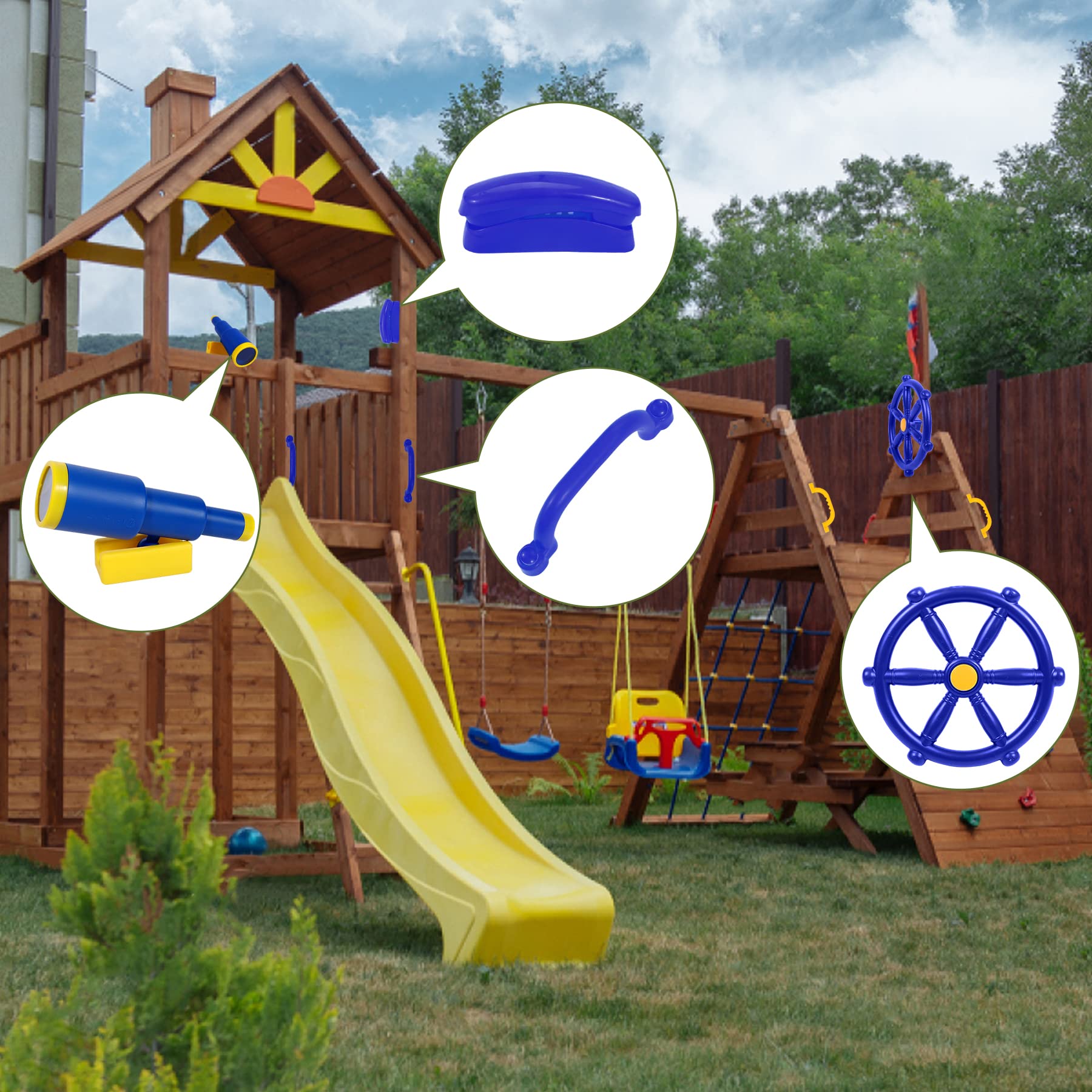 RedSwing swing set attachment, easy upgrade for outdoor play structures.