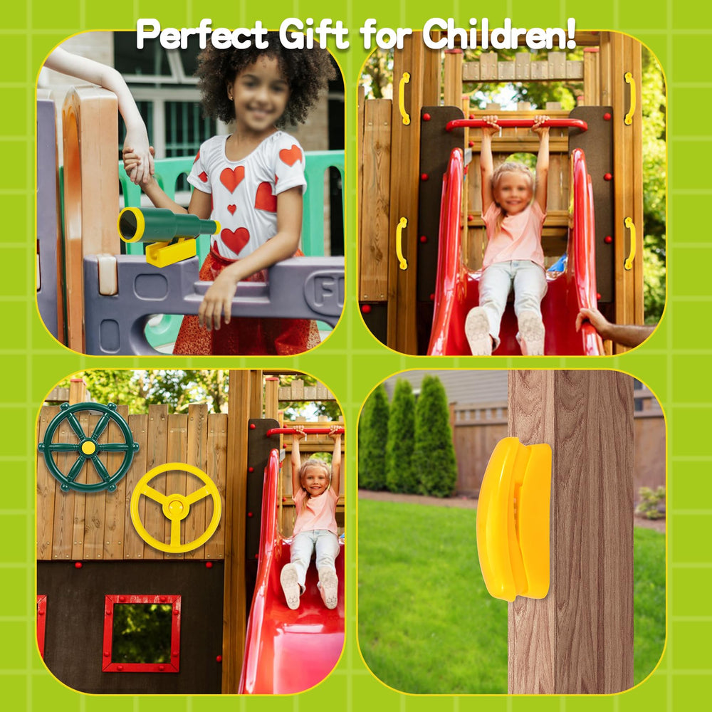 RedSwing safety handle green adds stability to a playset
