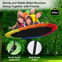 RedSwing Textilene seat is weatherproof and easy to clean.