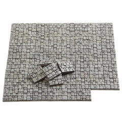 REDUCIO! dollhouse path tiles 1-inch squares enhance authentic patio aesthetics.