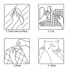 REDUCIO! Dollhouse wallpaper self-adhesive makes application quick and precise.