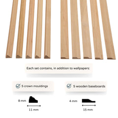 REDUCIO! Dollhouse wallpaper water-resistant surface withstands handling during setup.