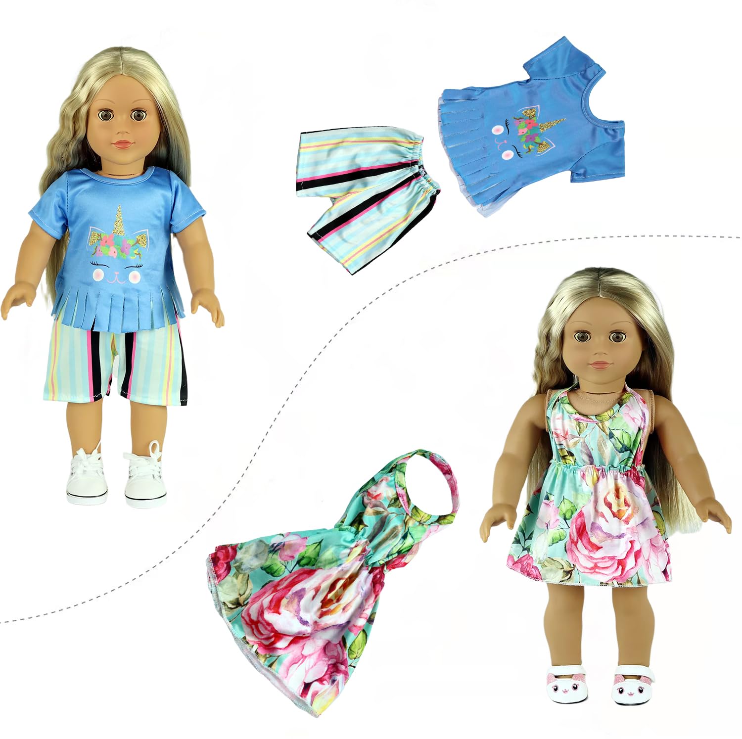 ReeRaa easy-to-dress doll clothes for quick outfit changes