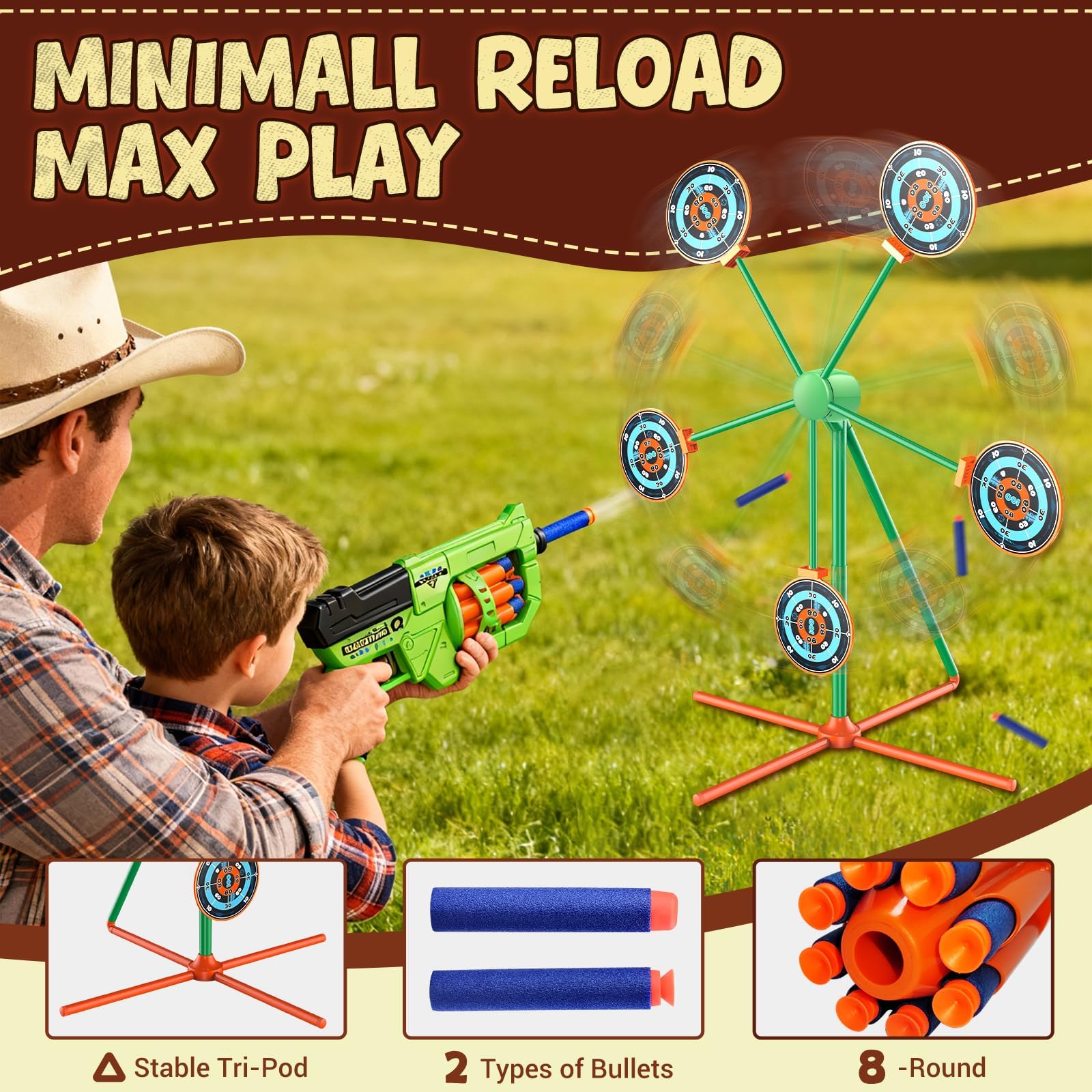 ReechTree 8-RD drum blaster enables longer play between reloads.