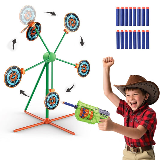 ReechTree shooting target set in backyard for family-friendly practice.