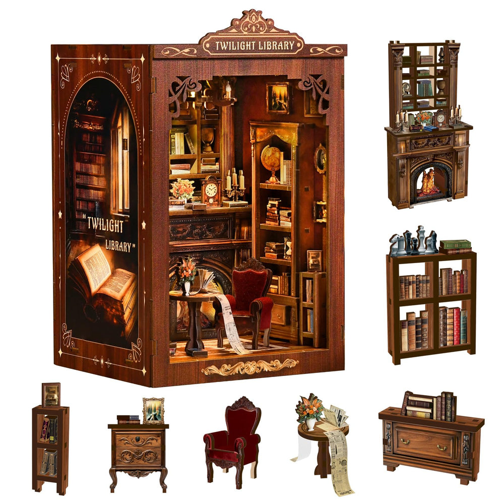 Reenovan Twilight Library gift-ready display, ideal for book lovers and crafters.