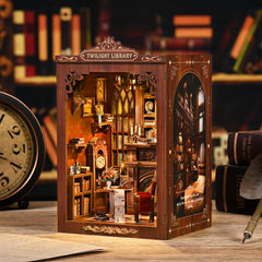 Reenovan Twilight Library Kit assembly scene, beginner-friendly steps for mindful crafting.