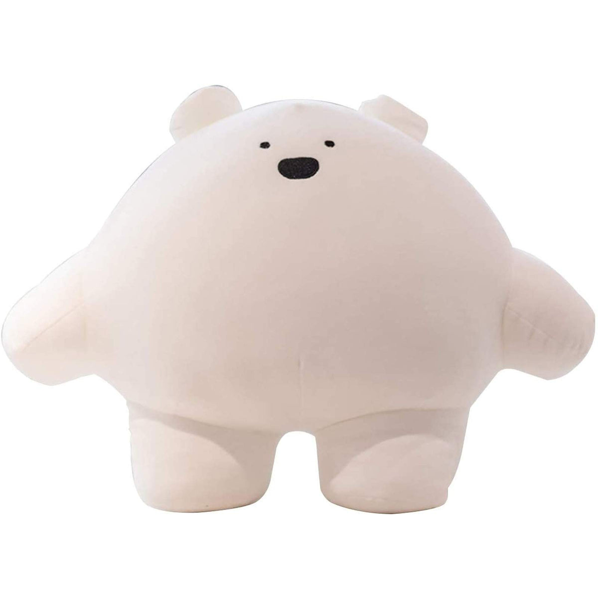 REFAHB 9-inch white bear plush on sofa for cozy kid-friendly decor