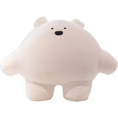 REFAHB 9-inch white bear plush on sofa for cozy kid-friendly decor