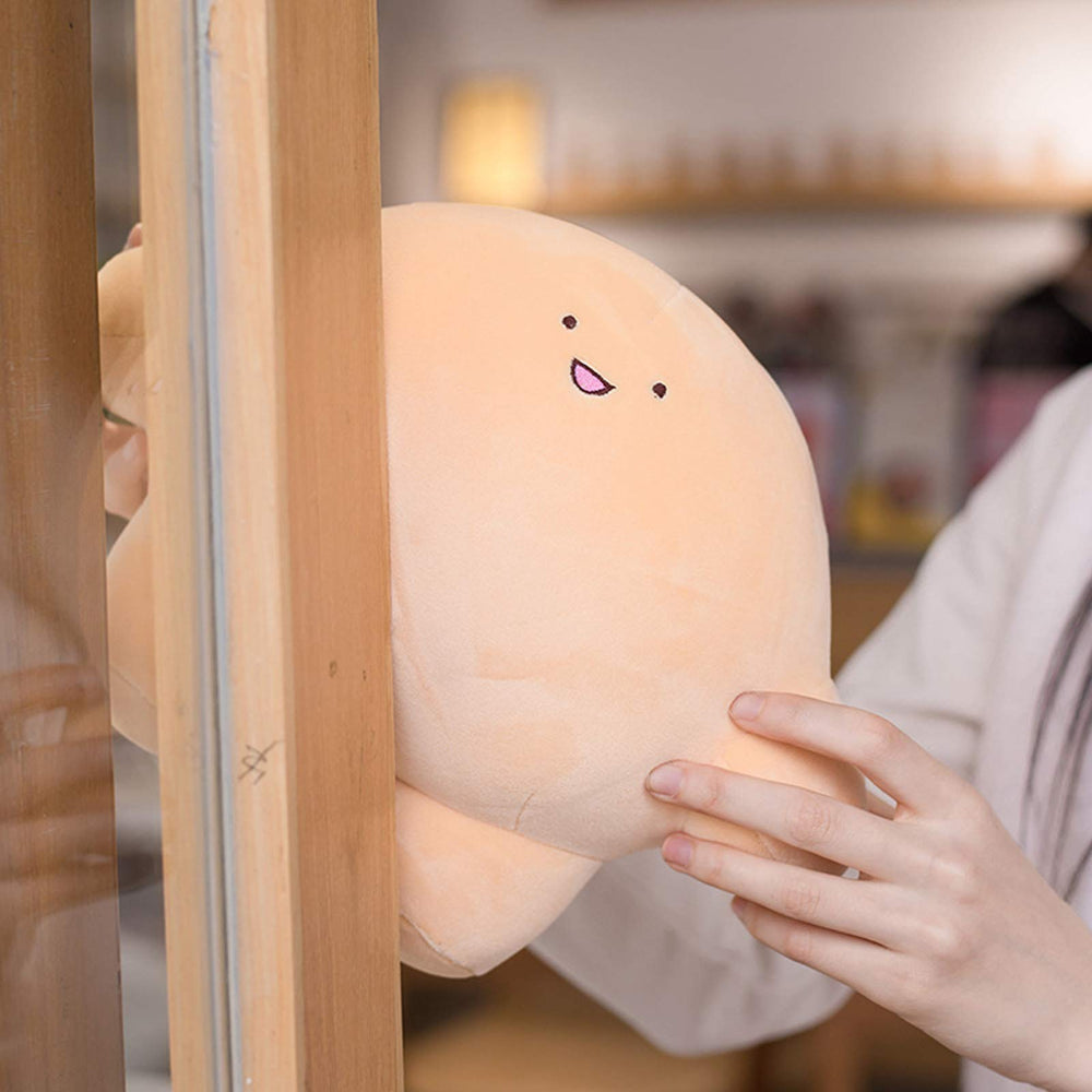 REFAHB yellow penguin plush toy for playful sleeping and reading.