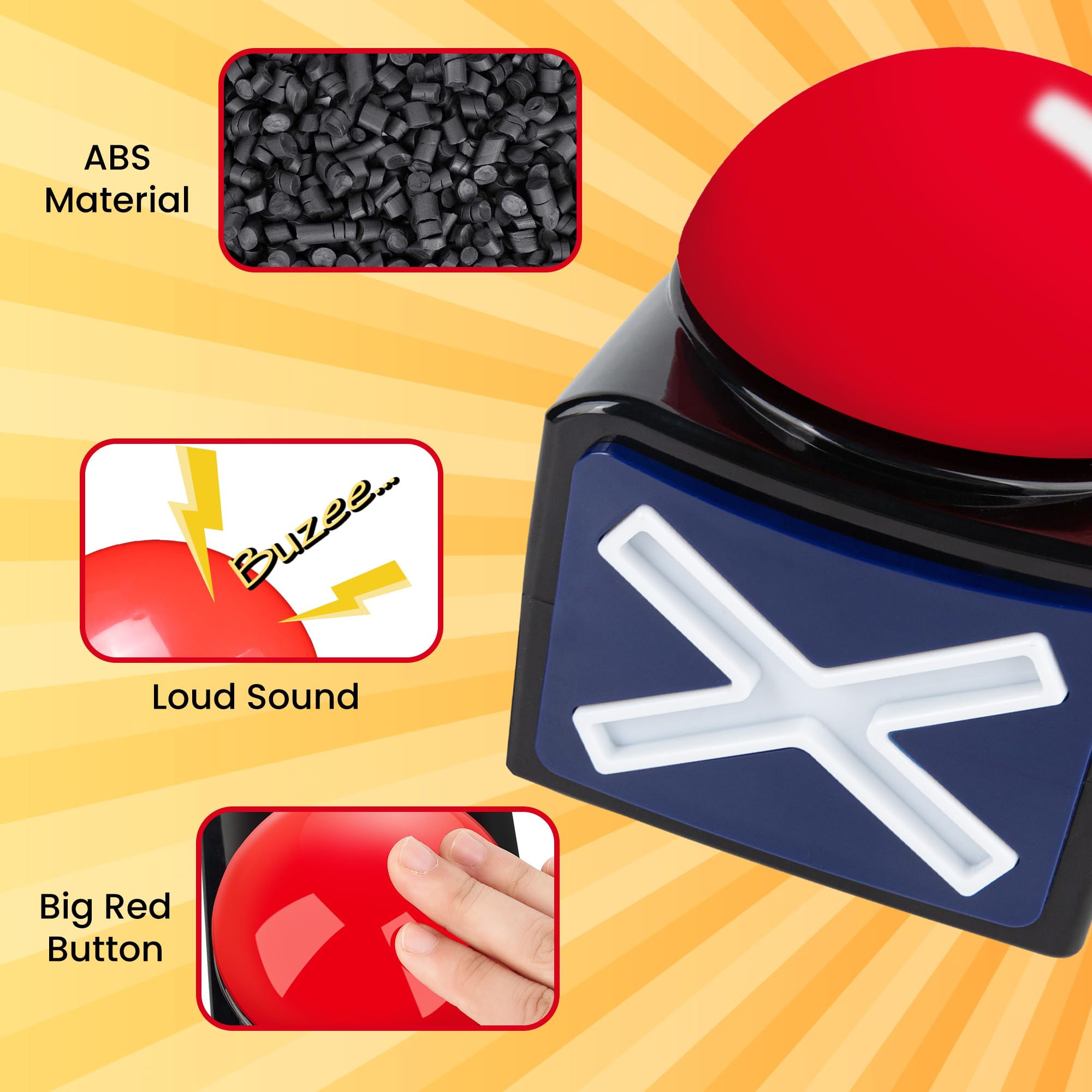 Durable ABS plastic housing on REFARICO buzzers for daily use.