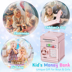 Refasy kids gift idea packaging shows educational, fun banking toy for ages 3+.