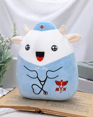 Refavor Nurse Cow plush logo on hat emphasizes nursing theme for gifting.