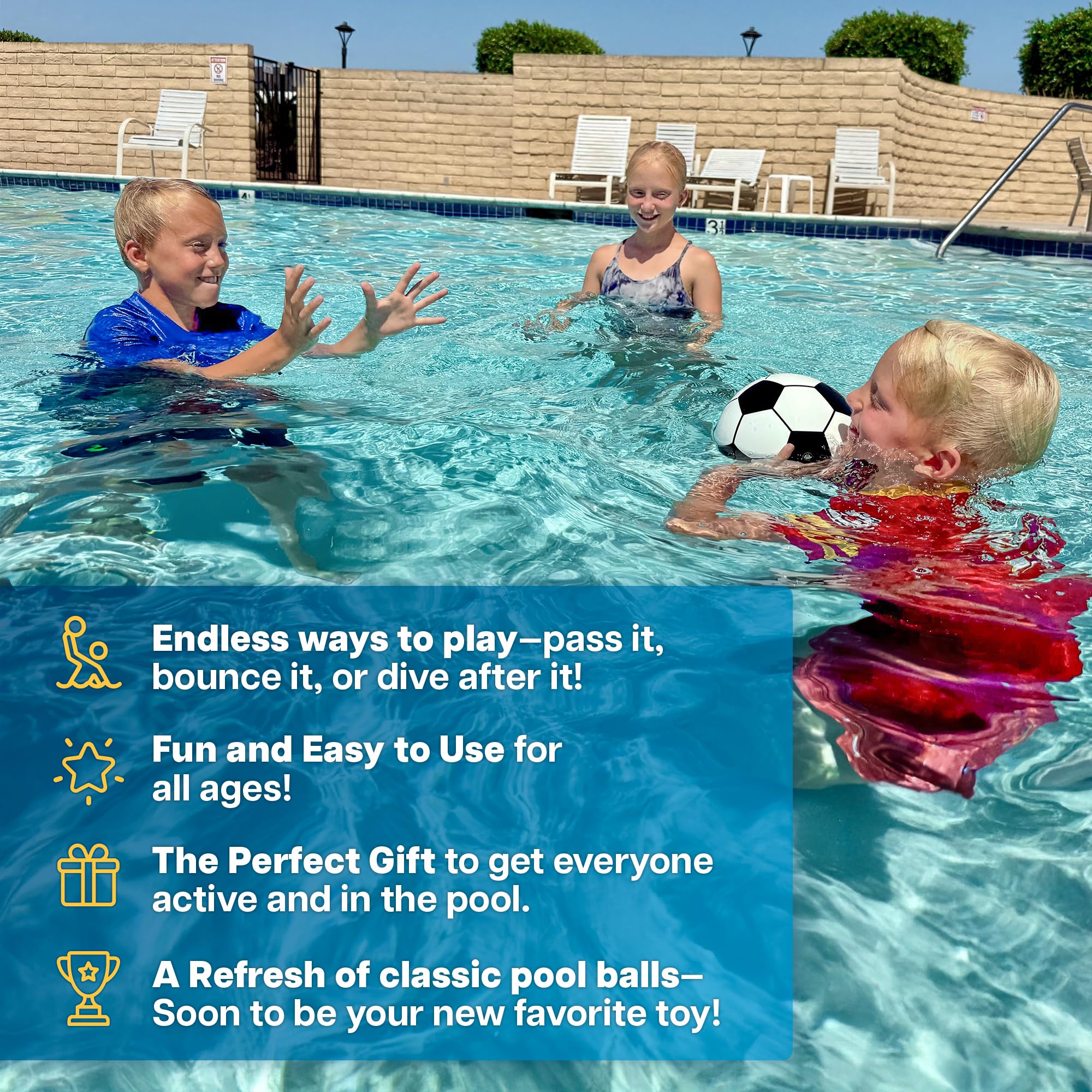 Refresh Sports Aqua Dive Ball bright colors for high visibility in water