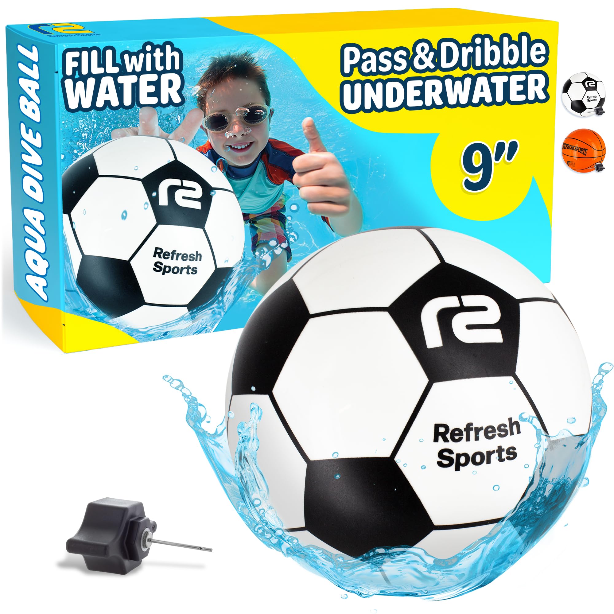 Refresh Sports Aqua Dive Ball enables underwater play for active pool fun