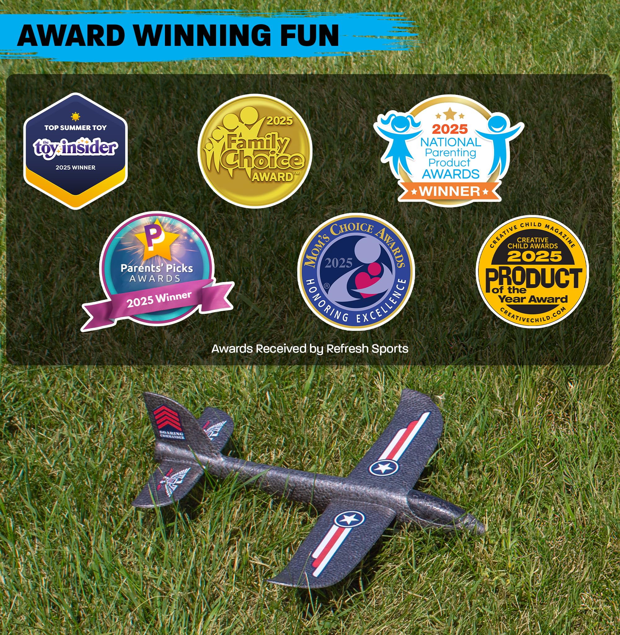Refresh Sports park or backyard fun inspires family-friendly gliding activity.
