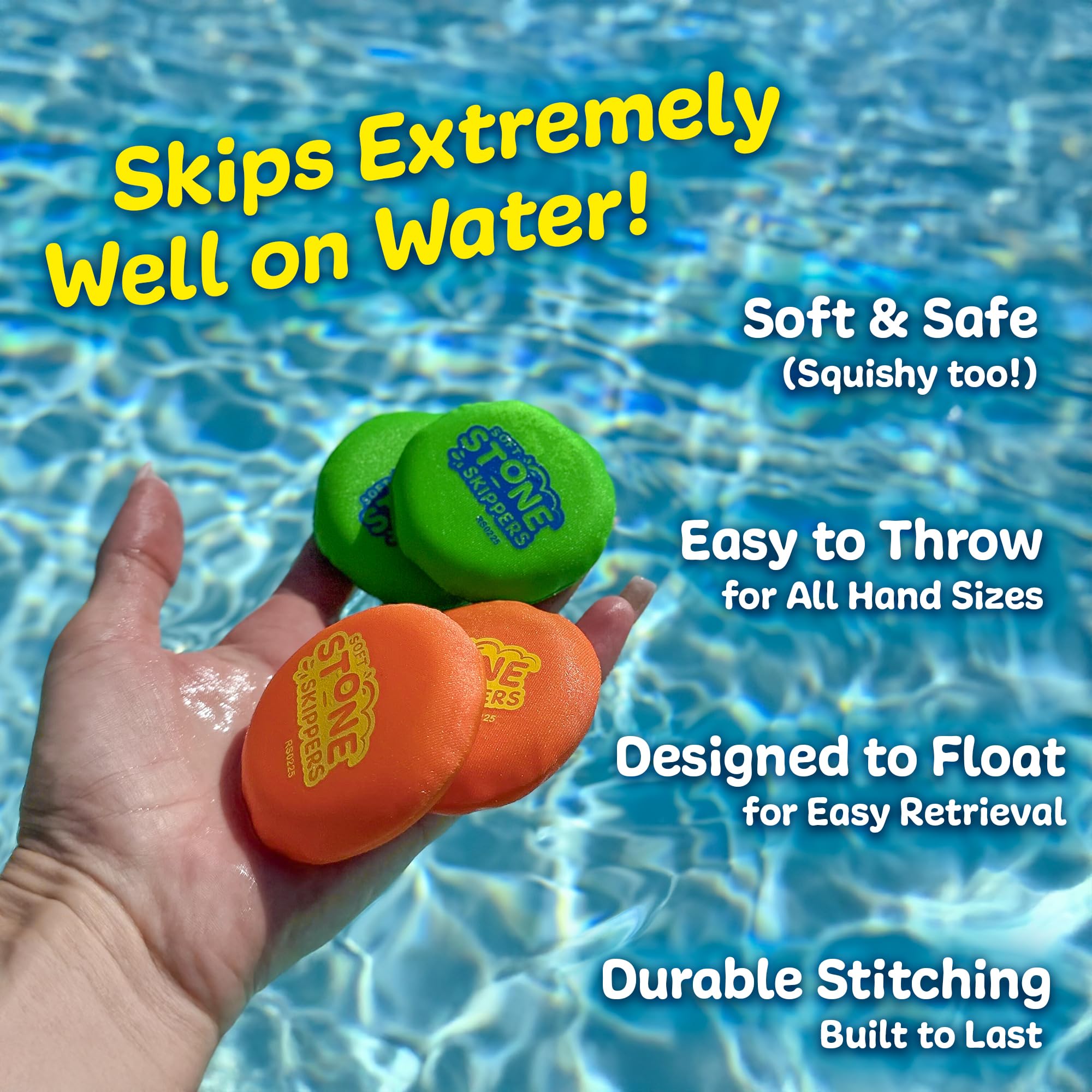 Durable, soft-wrapped discs encourage safe throwing for all ages.