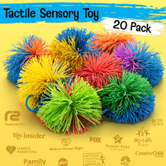Refresh Sports close-up stringy ball texture for sensory exploration and fidget play.
