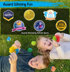 Refresh Sports screen-free fun with classic stringy balls for kids.