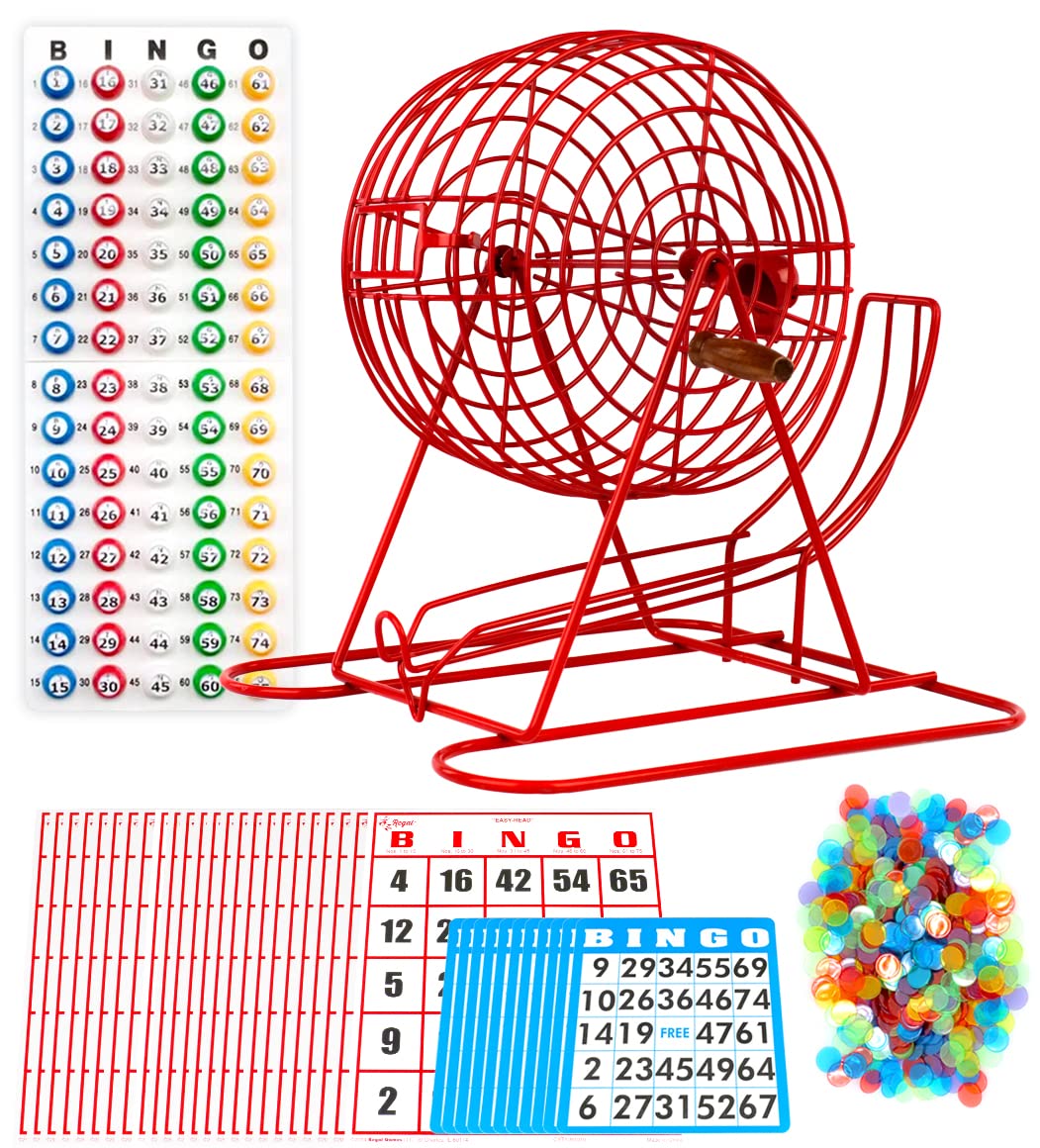 Regal Bingo 11-inch wheel cage for fair, randomized draws at parties and events.