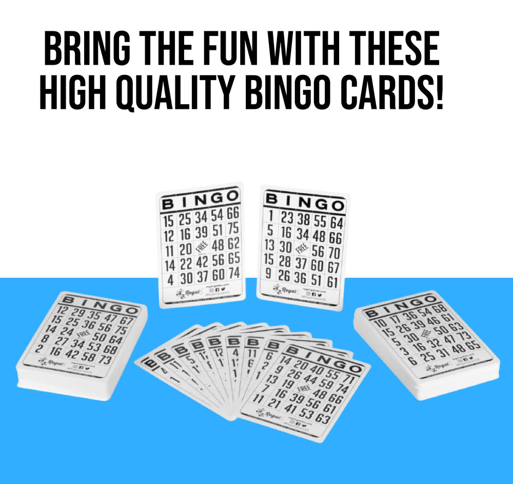 Regal Bingo easy-read print ensures visibility for players of all ages.