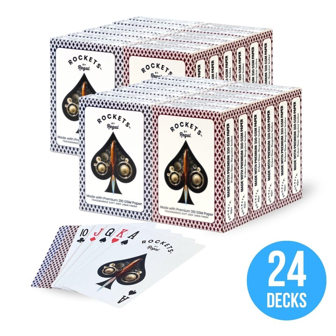 Regal Games durable stock stands up to repeated shuffles in gatherings.