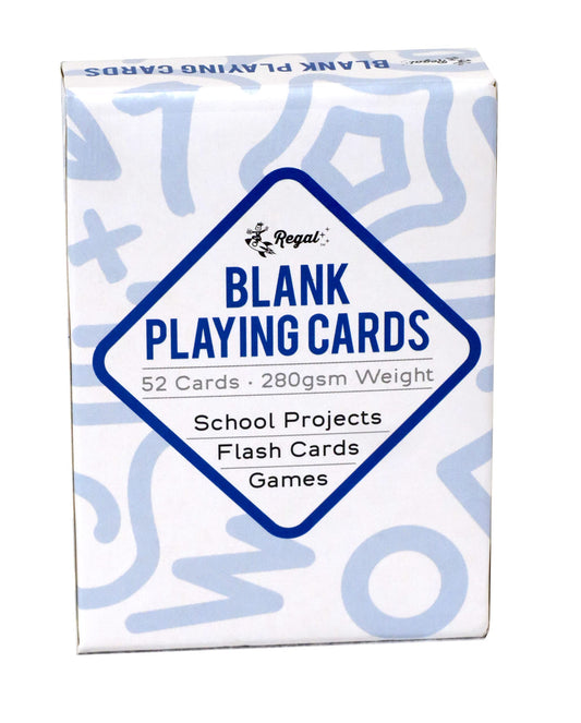 Regal Games blank playing cards front view ready for custom designs