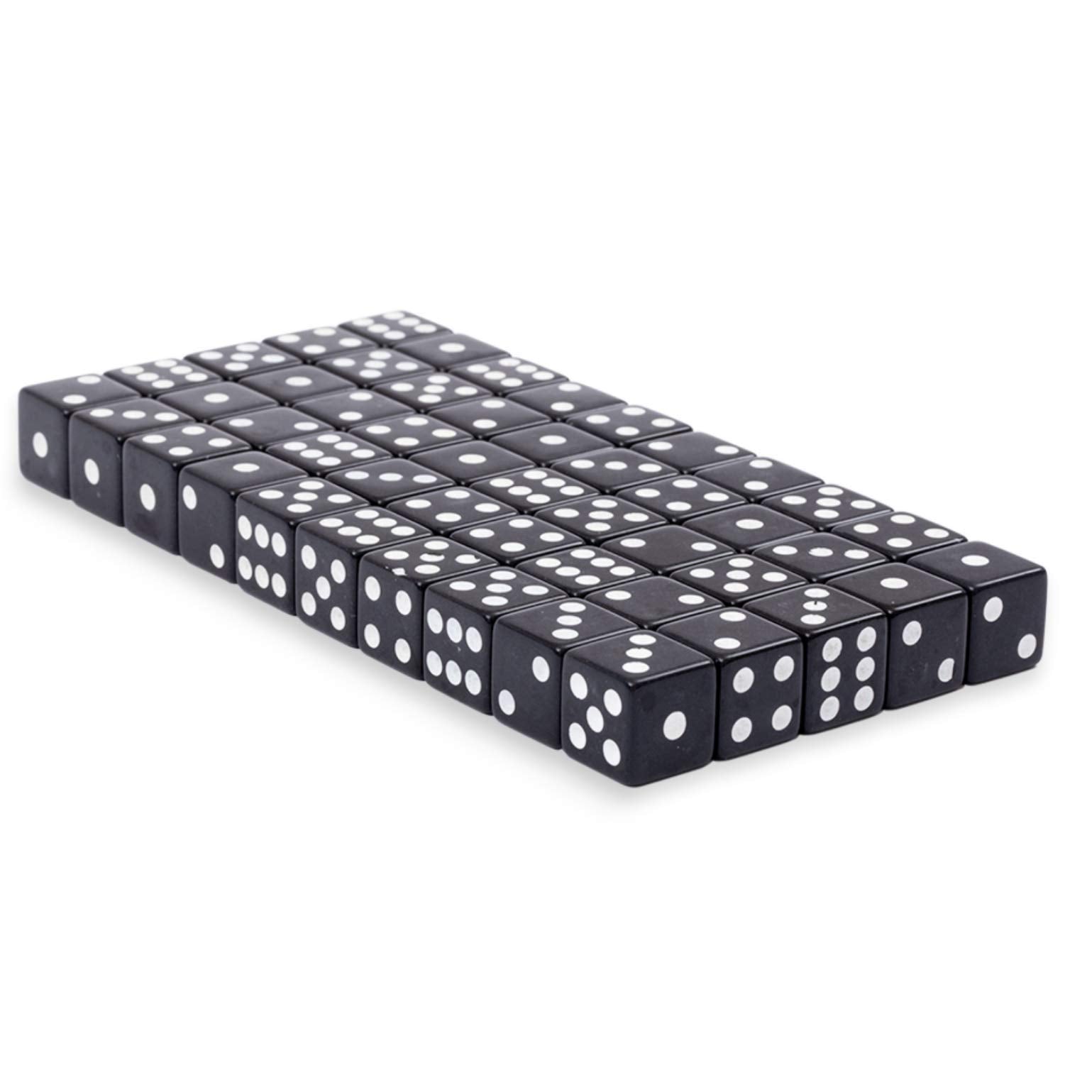 Regal Games 6-Sided Square Dice in black for classroom math and game nights.